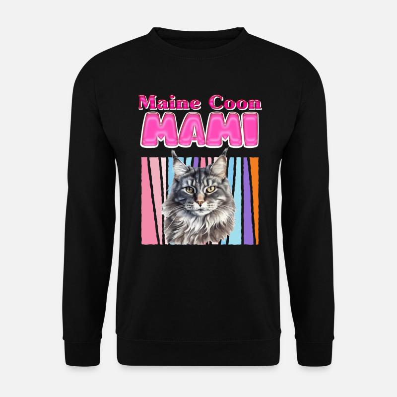 MAINE COON MAMA MAINE COON CAT MOM MAINE COON - Unisex Pullover - Schwarz