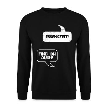 Bald Mama ESSENSZEIT FIND AUCH AUCH! Baby - Unisex Pullover - Schwarz - Vorne - Alina (178cm) & Michal (187cm)