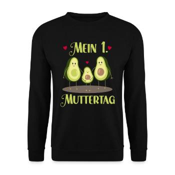 Mother-to-be 1st Mother's Day Soon Mom - Unisex Sweatshirt - black - Front - Alina (178cm) & Michal (187cm)