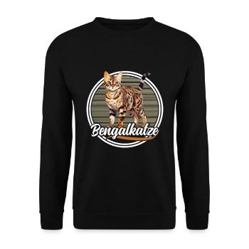 Bengal Cat Lover Bengal Cat Owner Bengal - Unisex Sweatshirt - black - Front - Alina (178cm) & Michal (187cm)