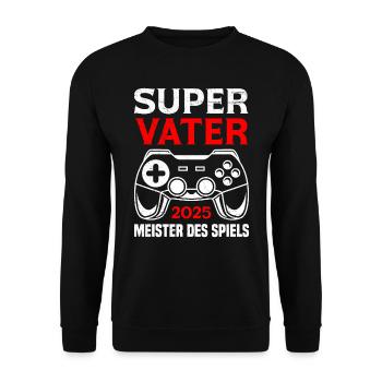 Future papa SUPER DAD 2025 CHAMPION DE - Sweat-shirt Unisexe - noir - Devant - Alina (178cm) & Michal (187cm)