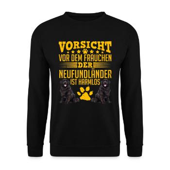 Newfie MÉFIEZ-VOUS DE LA MAÎTRESSE Terre-Neuve - Sweat-shirt Unisexe - noir - Devant - Alina (178cm) & Michal (187cm)