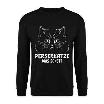 Propriétaire de chat persan CHAT PERSAN QUOI D’AUTRE ?! - Sweat-shirt Unisexe - noir - Devant - Alina (178cm) & Michal (187cm)