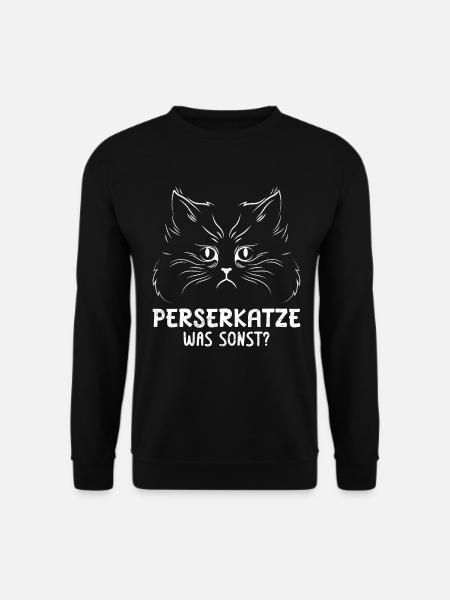 Perserkatze Besitzer PERSERKATZE WAS SONST?! - Unisex Pullover - Schwarz