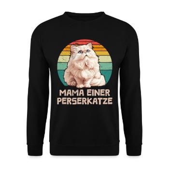 MAMAN D’UN CHAT PERSAN MAMAN Chat persan - Sweat-shirt Unisexe - noir - Devant - Alina (178cm) & Michal (187cm)