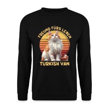 FOURGON TURC AMI POUR LA VIE Propriétaire de chat - Sweat-shirt Unisexe - noir - Devant - Alina (178cm) & Michal (187cm)