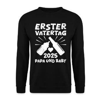 First Father's Day Soon Dad 1st Father's Day Future - Unisex Sweatshirt - black - Front - Alina (178cm) & Michal (187cm)