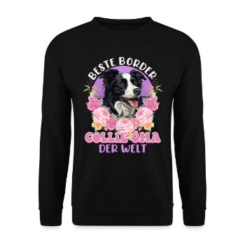 MEILLEURE MAMIE BORDER COLLIE DU MONDE Vintage - Sweat-shirt Unisexe - noir - Devant - Alina (178cm) & Michal (187cm)