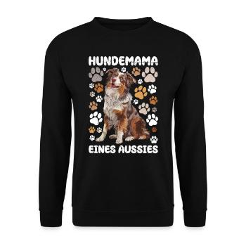 DOG MOM OF AN AUSSIE Owner Australian - Unisex Sweatshirt - black - Front - Alina (178cm) & Michal (187cm)