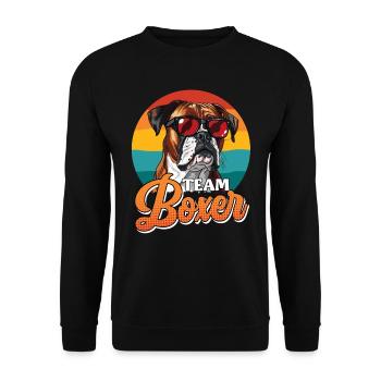 BOXER TEAM Propriétaire d’un chien boxer allemand - Sweat-shirt Unisexe - noir - Devant - Alina (178cm) & Michal (187cm)