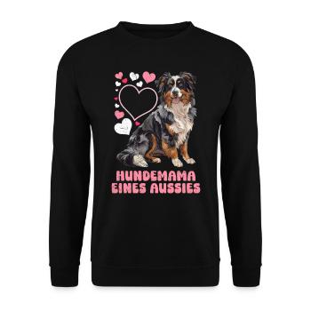 DOG MOM OF AN AUSSIE Owner Australian - Unisex Sweatshirt - black - Front - Alina (178cm) & Michal (187cm)