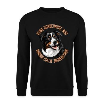 Border Collie PAS DE POILS DE CHIEN UNIQUEMENT BORDER COLLIE - Sweat-shirt Unisexe - noir - Devant - Alina (178cm) & Michal (187cm)