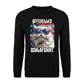 Chats Persans CHEMISE DE NUIT OFFICIELLE États-Unis - Sweat-shirt Unisexe - noir - Devant - Alina (178cm) & Michal (187cm)