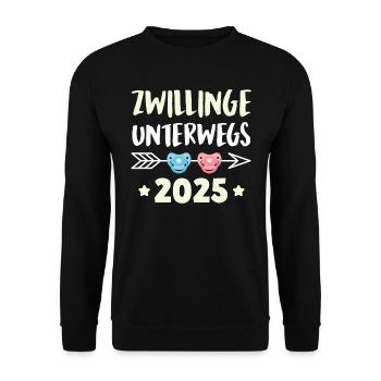 TWINS ON THE ROAD 2025 Enceinte enceinte - Sweat-shirt Unisexe - noir - Devant - Alina (178cm) & Michal (187cm)