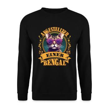 Bengal Cats Propriétaire Drôle EMPLOYÉ UN - Sweat-shirt Unisexe - noir - Devant - Alina (178cm) & Michal (187cm)