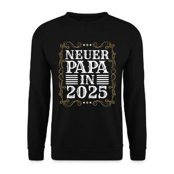 FUTURE DAD NEW DAD IN 2025 EXPECTANT - Unisex Sweatshirt - black - Front - Alina (178cm) & Michal (187cm)