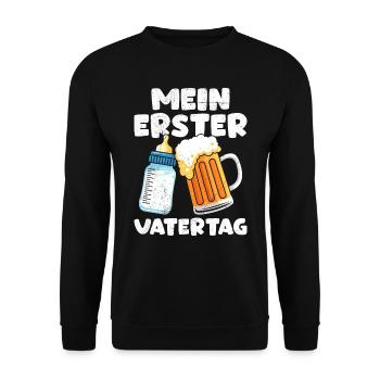 First Father's Day Soon Dad 1st Father's Day Future - Unisex Sweatshirt - black - Front - Alina (178cm) & Michal (187cm)