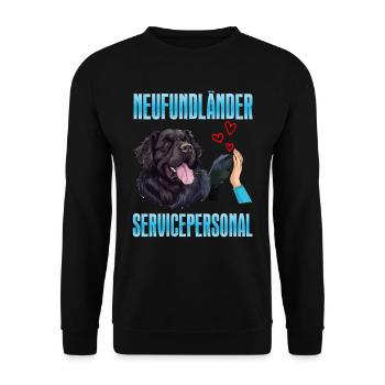 Newfie Owner NEWFOUNDLAND SERVICE STAFF - Unisex Sweatshirt - black - Front - Alina (178cm) & Michal (187cm)
