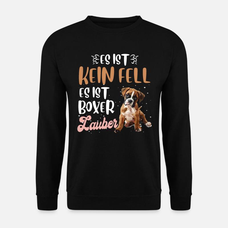 Maman chien PAS DE POILS DE CHIEN C’EST LA MAGIE DU BOXER - Sweat-shirt Unisexe - noir