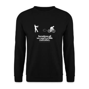 Extra Motivation for Cyclist Zombie - Unisex Sweatshirt - black - Front - Alina (178cm) & Michal (187cm)