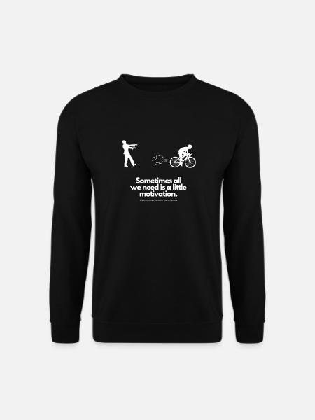 Extra Portion Motivation für Fahrradfahrer Zombie - Unisex Pullover - Schwarz