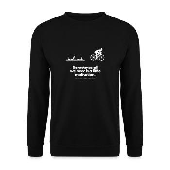 Extra Portion Motivation für Fahrradfahrer Zombies - Unisex Pullover - Schwarz - Vorne - Alina (178cm) & Michal (187cm)