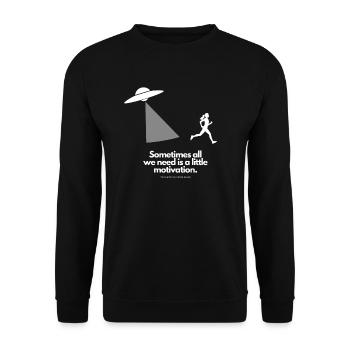 Portion supplémentaire de motivation pour le coureur Ufo - Sweat-shirt Unisexe - noir - Devant - Alina (178cm) & Michal (187cm)
