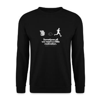 Extra Motivation for Runners Rinse - Unisex Sweatshirt - black - Front - Alina (178cm) & Michal (187cm)