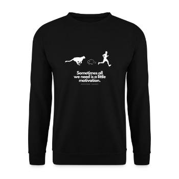 Extra portion of motivation runner WildPuma - Unisex Sweatshirt - black - Front - Alina (178cm) & Michal (187cm)