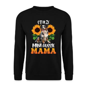 Dog Mom PROUD AUSSIE MOM Australian - Unisex Sweatshirt - black - Front - Alina (178cm) & Michal (187cm)
