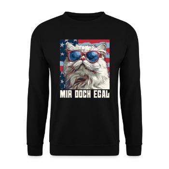 Chat persan Je m’en fiche Chats persans drôles - Sweat-shirt Unisexe - noir - Devant - Alina (178cm) & Michal (187cm)