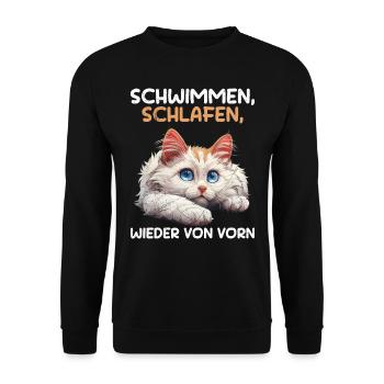 Turc de Van NAGER DORMIR ENCORE UNE FOIS - Sweat-shirt Unisexe - noir - Devant - Alina (178cm) & Michal (187cm)