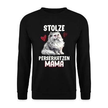 Chat Persan PROUD PERSIAN CATS MAMAN Persan - Sweat-shirt Unisexe - noir - Devant - Alina (178cm) & Michal (187cm)