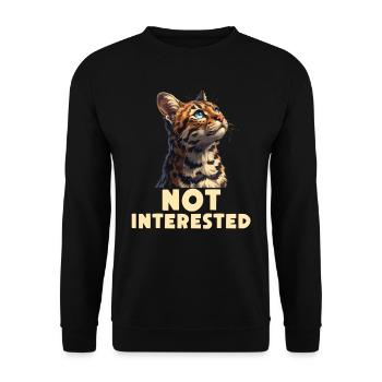 Bengal Owner Stubborn Bengal Cat NOT INTERESTED - Unisex Sweatshirt - black - Front - Alina (178cm) & Michal (187cm)