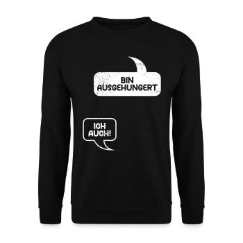Pregnant I'M STARVING TOO! Fun - Unisex Sweatshirt - black - Front - Alina (178cm) & Michal (187cm)