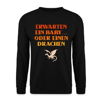 Pregnancy Dad EXPECTING A BABY OR - Unisex Sweatshirt - black - Front - Alina (178cm) & Michal (187cm)