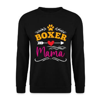 BOXER MOM DOG MOM German Boxer Owner - Unisex Sweatshirt - black - Front - Alina (178cm) & Michal (187cm)