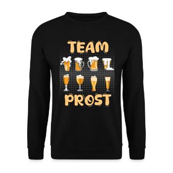 Beer Team Cheers Beer Friends Beer Drinkers Bavaria - Unisex Sweatshirt - black - Front - Alina (178cm) & Michal (187cm)