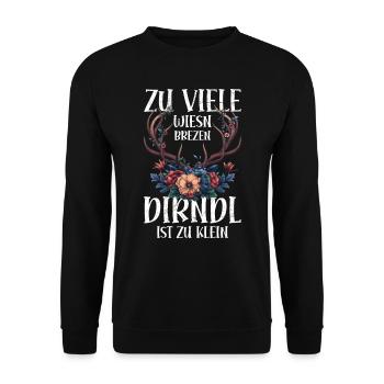 My dirndl no longer fits replacement dirndl - Unisex Sweatshirt - black - Front - Alina (178cm) & Michal (187cm)