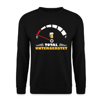 Total Untergersted Bier Trinker Bayern - Unisex Pullover - Schwarz - Vorne - Alina (178cm) & Michal (187cm)