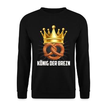 Bretzel König Bretzel Brezn Bayern - Unisex Pullover - Schwarz - Vorne - Alina (178cm) & Michal (187cm)