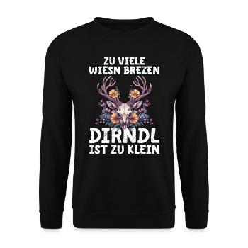 My dirndl no longer fits replacement dirndl - Unisex Sweatshirt - black - Front - Alina (178cm) & Michal (187cm)