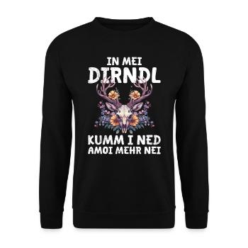 My dirndl no longer fits replacement dirndl - Unisex Sweatshirt - black - Front - Alina (178cm) & Michal (187cm)