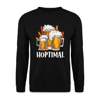 Hoptimal - Unisex Pullover - Schwarz - Vorne - Alina (178cm) & Michal (187cm)