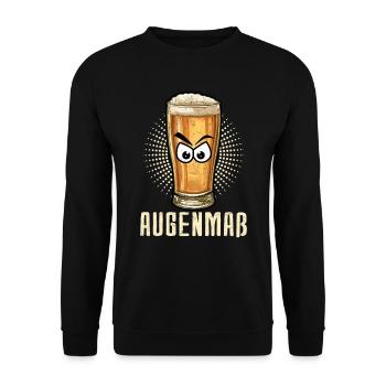 Mesure extérieure Bière avec yeux Mesure de la bière - Sweat-shirt Unisexe - noir - Devant - Alina (178cm) & Michal (187cm)