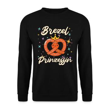 Brezn Kaiserin Brezel Prinzession Bayern Damen - Unisex Pullover - Schwarz - Vorne - Alina (178cm) & Michal (187cm)