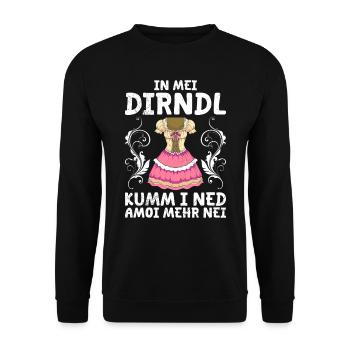 My dirndl no longer fits replacement dirndl - Unisex Sweatshirt - black - Front - Alina (178cm) & Michal (187cm)