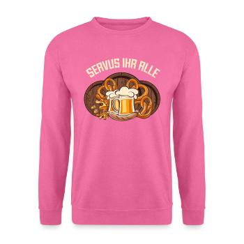 Servus you all Bavarians Bavarian - Unisex Sweatshirt - pink - Front