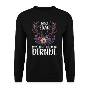 My dirndl no longer fits replacement dirndl - Unisex Sweatshirt - black - Front - Alina (178cm) & Michal (187cm)