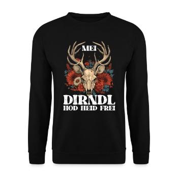 Mon dirndl a gratuit costume traditionnel pour femmes aujourd’hui - Sweat-shirt Unisexe - noir - Devant - Alina (178cm) & Michal (187cm)